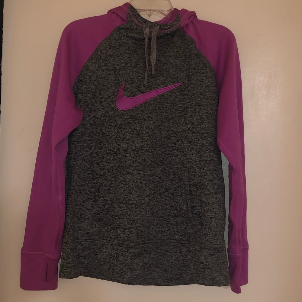Grey and pink Nike sweatshirt